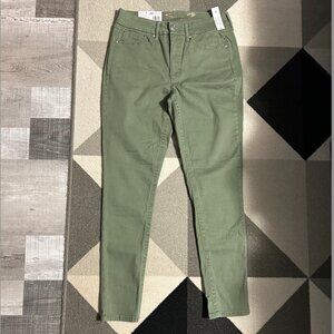 NWT Seven7 Tummyless High Rise Skinny Olive Green Jeans Women's Size 10